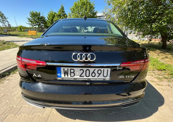 Audi A4 cena 84000 przebieg: 147000, rok produkcji 2019 z Warszawa małe 631
